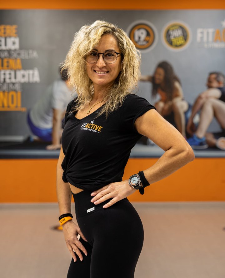 Cristina Coppolino in sala pesi
